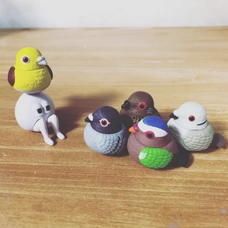 KITAN CLUB Originele Gashapon Capsule Speelgoed Figuur Kawaii Leuke Mollige Pinguïn Vogel Duif Miniatuur Dierenbeeldje Anime Decor