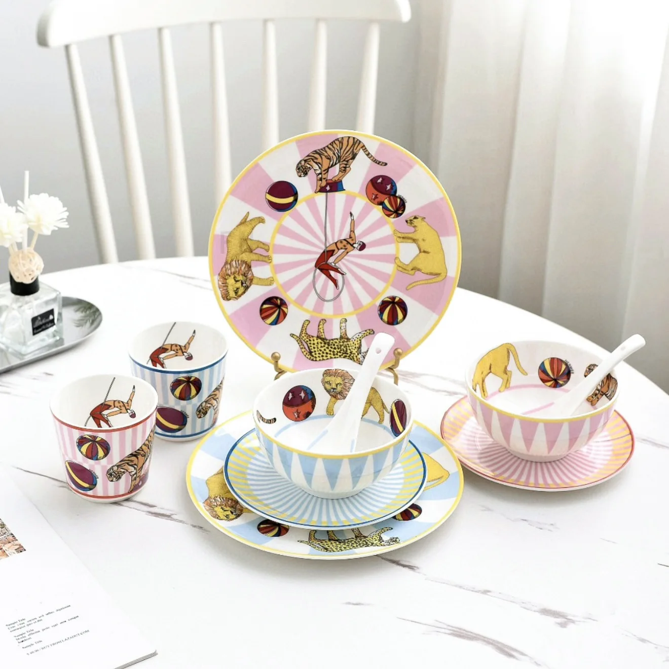 

High Quality Ceramic Teapot Coffee Cup Plate Home Tableware Set Perfect for Daily Breakfast Tea Coffee Use