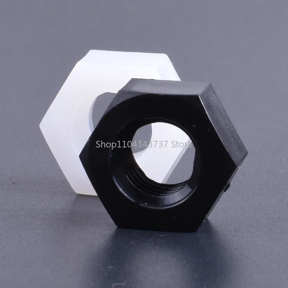 M2-M20 White Black Nylon Hex Nut DIN934 Plastic Hexagon Nut Assorted Lock Nut for Furniture Car Repair Hardware Fastener