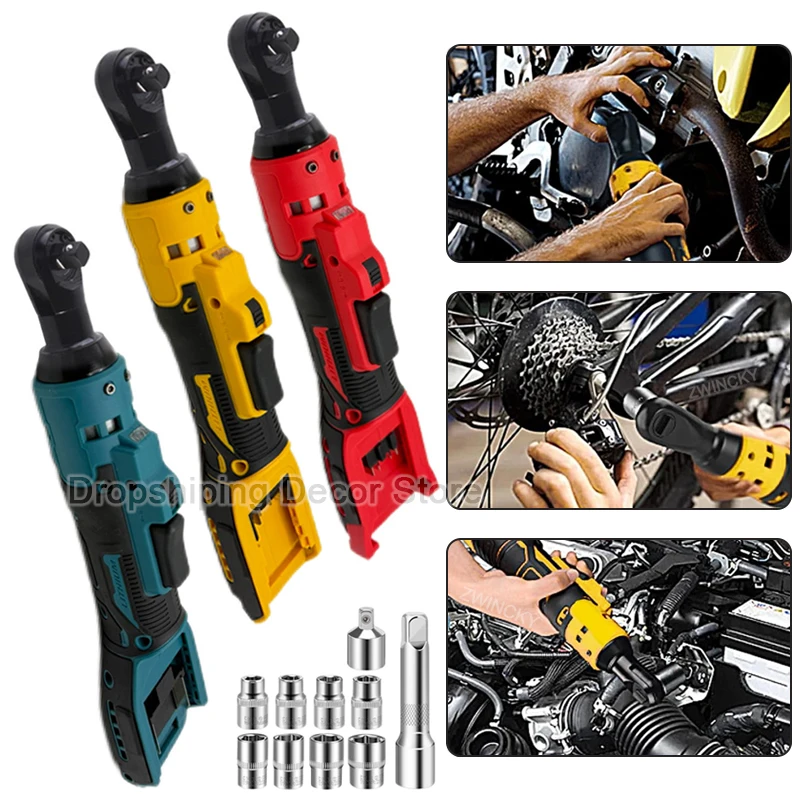 

Электрический ключ с трещоткой 3/8 дюйма для Makita/Dewalt/Milwaukee 18 В 20 В, литиевая батарея, беспроводной трещотка, прямоугольный ключ со светодиодной подсветкой