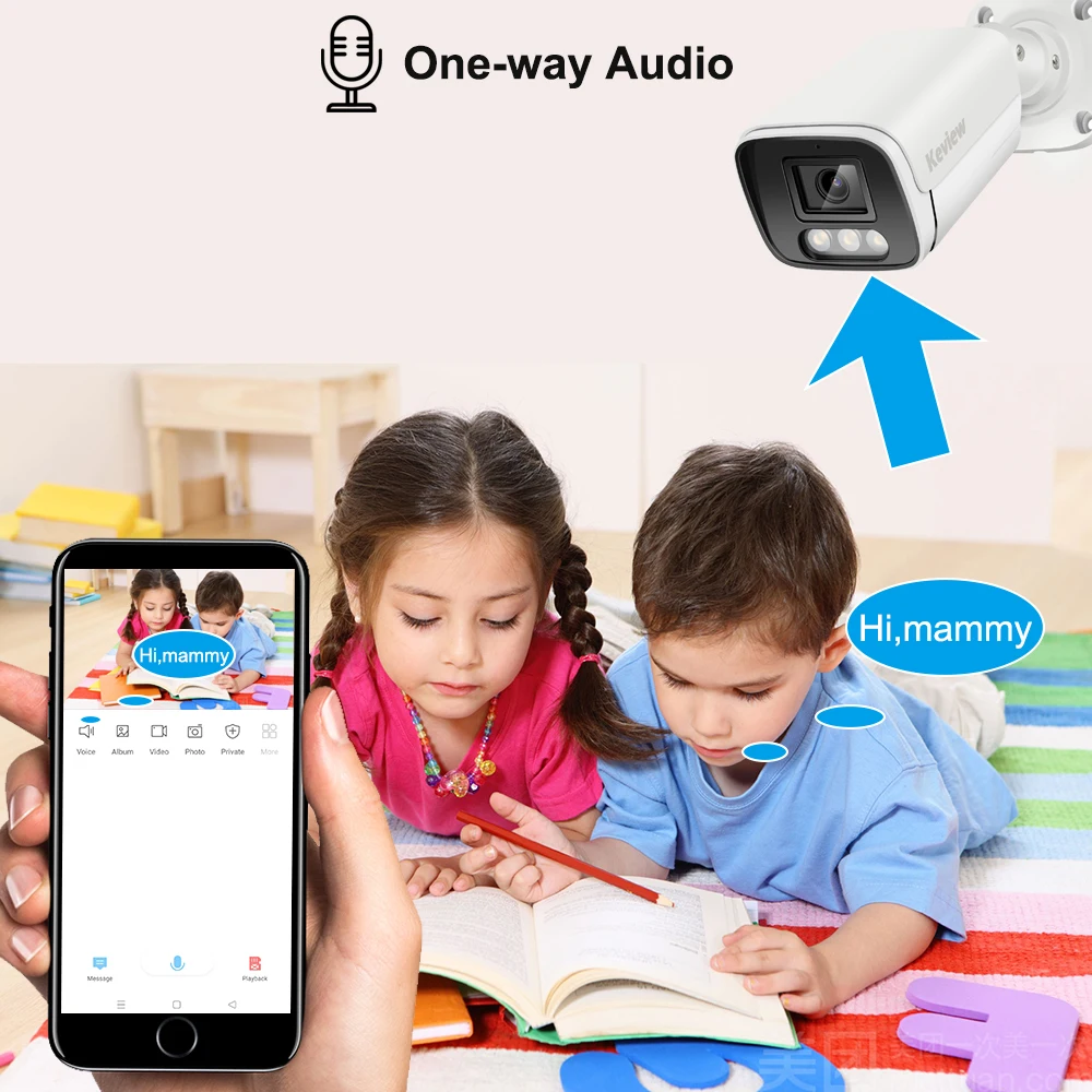 4K 8MP IP كاميرا الصوت في الهواء الطلق POE H.265 Onvif رصاصة معدنية CCTV المنزل 4MP اللون للرؤية الليلية كاميرا الأمن