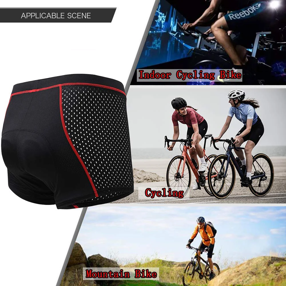 Breathable Cycling Briefs Cycling Shorts 5D Gel Pad Shockproof Underwear Bicycle Underpant MTB Road Bike Underwear Man Shorts