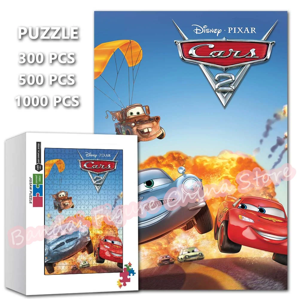 

Assembling Jigsaw Puzzle Lightning Mcqueen 300/500/1000 Pieces Disney Racing Cars Cartoon Print Puzzle Kids Toys Birthday Gifts