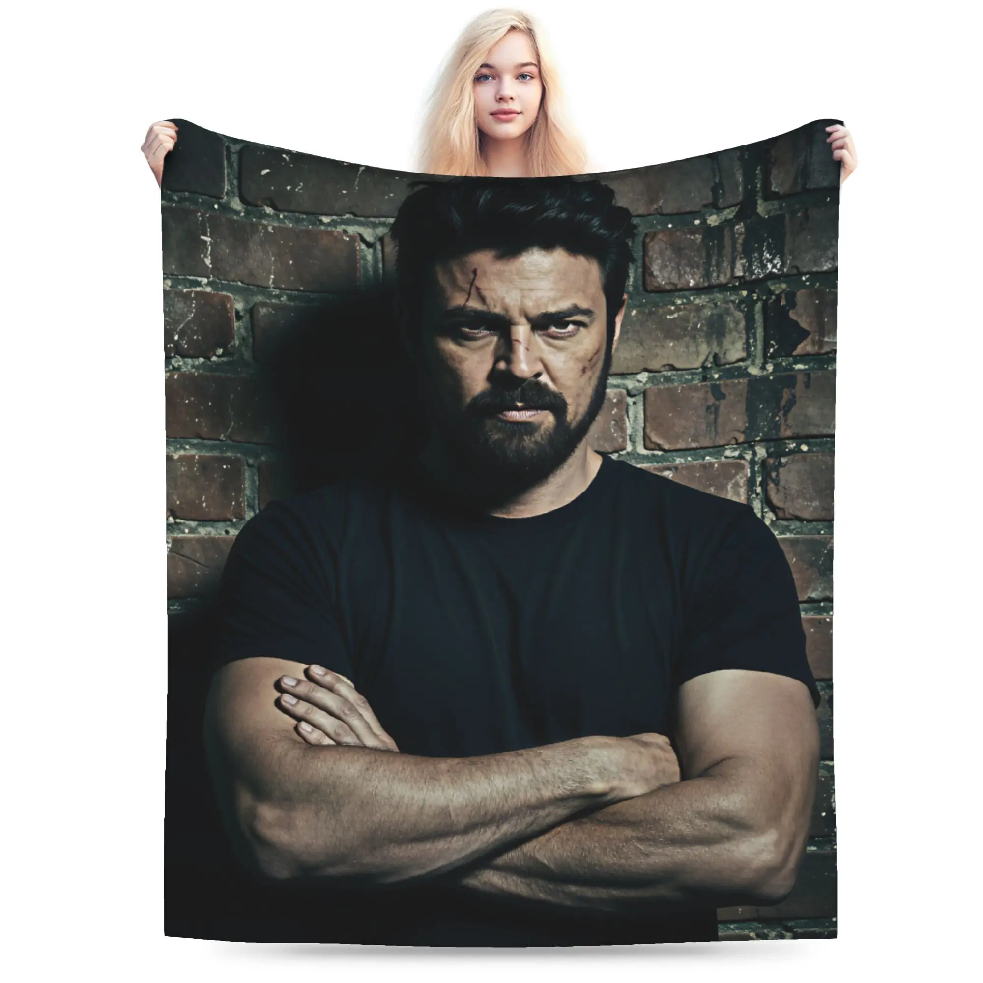 Soft Cozy Throw Blanket Travel Office Billy Butcher Blanket  Flannel Bedspread For Bedroom Funny Sofa Bed Cover