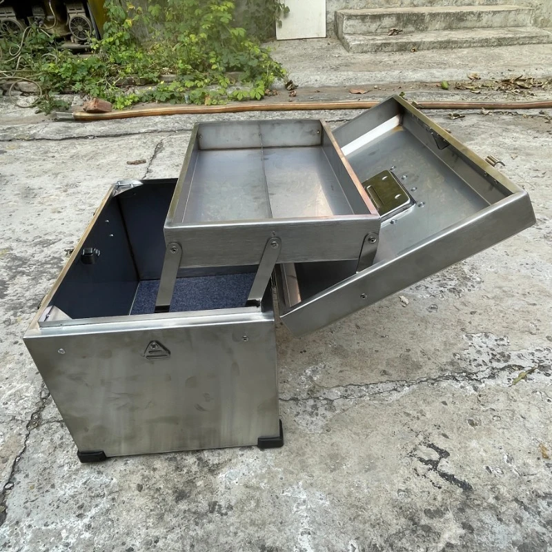 Large Stainless Steel Tool Case 45x27x23cm Waterproof Organizer