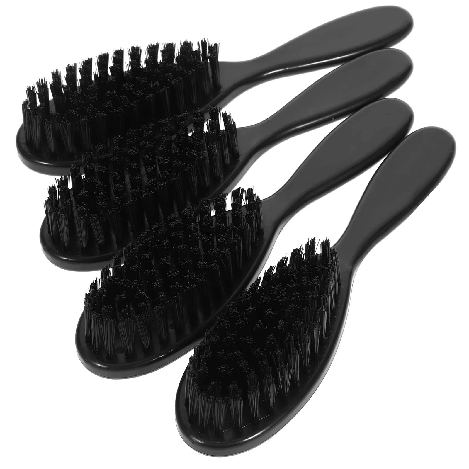 4 Pcs Beard Brush Grooming Guide Shaping Tool Bald Mans Replenishing Cleaning Wood Barber Hairdressing Fade