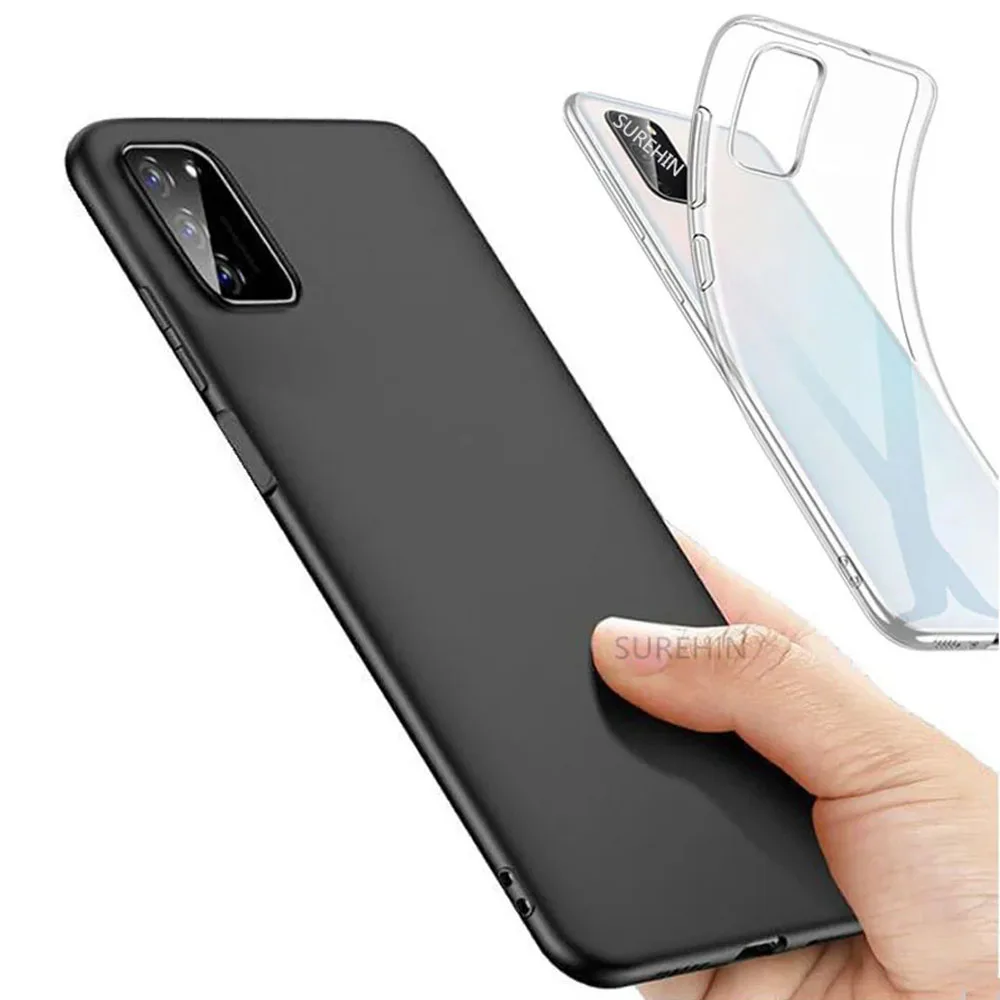 Silicone cover for Samsung galaxy S20 S10 Plus A70 A71 A50 A50S A30S A51 A40 A10 black soft cover for samsung S20 ultra case