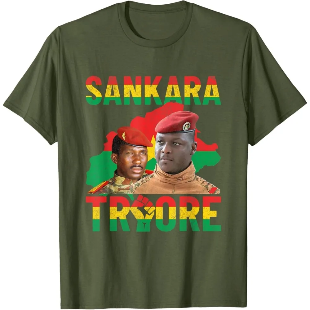 Afryka Odporu Thomas Sankara Burkina Faso Ibrahim Traore Unisex T-Shirt Oddychająca Koszulka Camisetas Harajuku Modna Koszulka