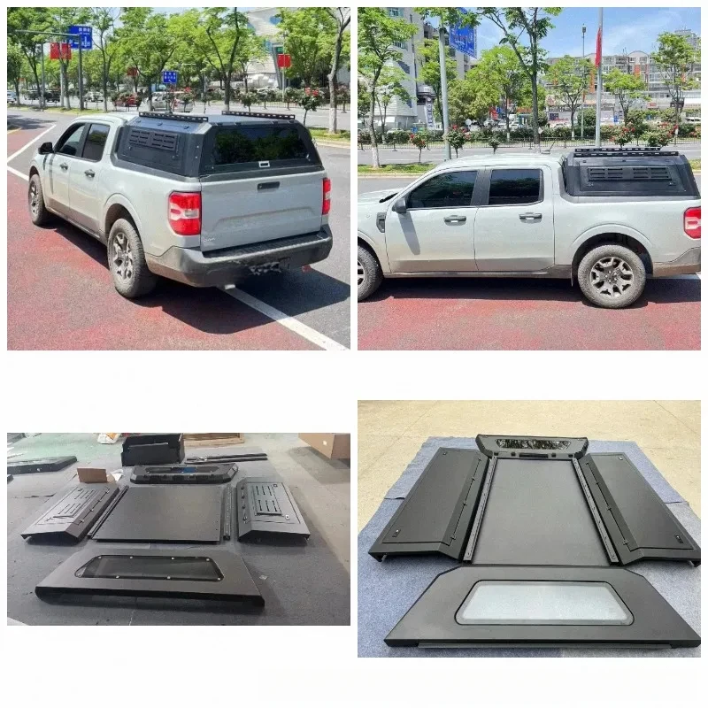 Lockable Steel Camper Shell Fit Ized Supported Truck Caps Waterproof Bed Topper For Maverick 6