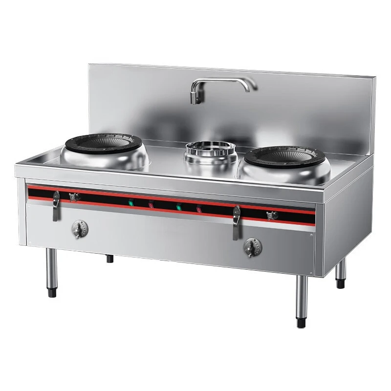 Gas double fried single temperature stove