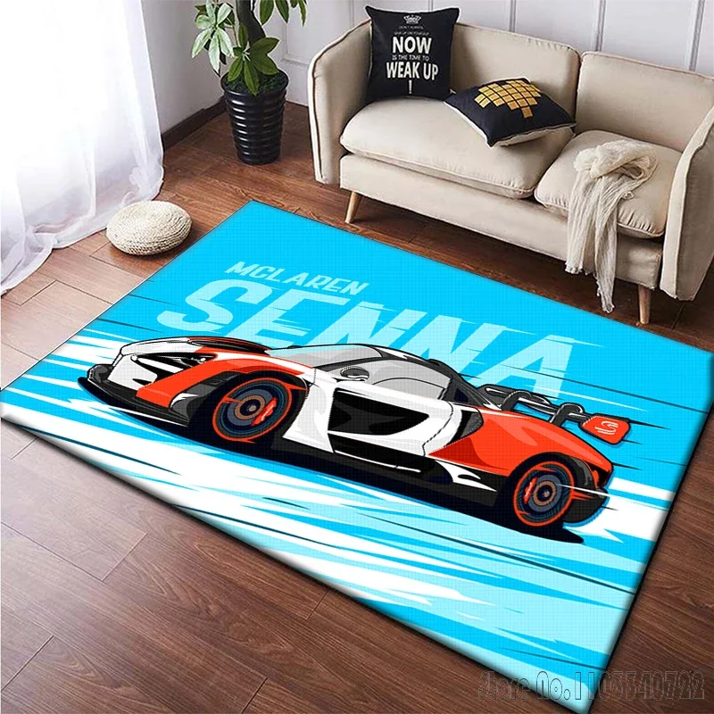 Tapis Lea Cartoon Racing Speed 95 et Passion, décor pour salon, chambre d'enfant, canapé, HOKids, polymères de sol, 120x160cm