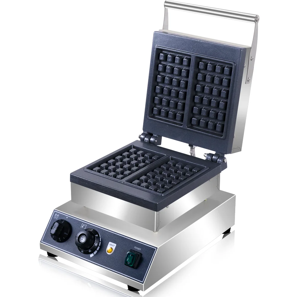 ワッフル製造機,プロのワッフルメーカー,焦げ付き防止コーティング,2個