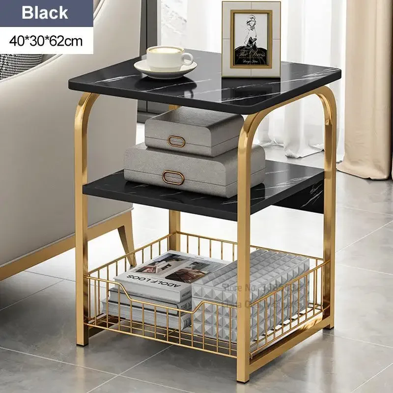Tea Table, Office End Table, Wood Square Magazine Shelf, Movable Bedroom Desk, Living Room Furniture