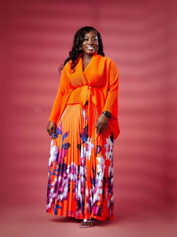 

Miyake Pleated Loose Women's Fashion Casual Suit Loose Bat Sleeve Top Temperament Skirt Two-piece Set Summer New