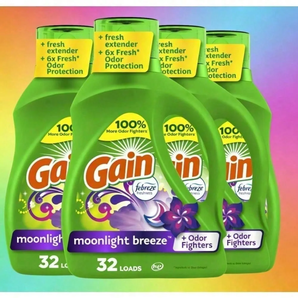 Laundry Detergent Liquid with Odor Fighters, Moonlight Breeze Scent
