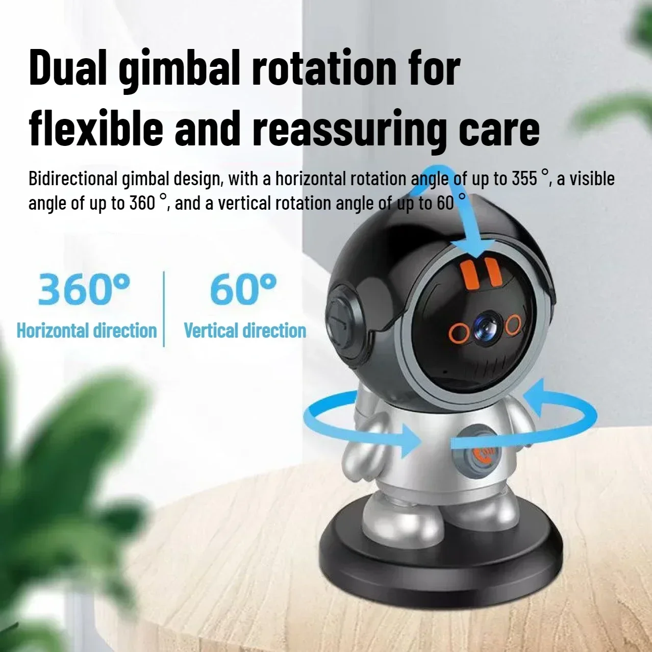 Camera  Wireless Monitoring 1080P HD WIFI Mini Night Vision Camera Robot Mobile Detection Intelligent Home One Click Call Camera