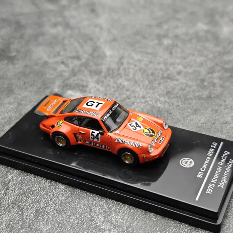 PARA Diecast em estoque Escala 1:64 911 Carrera RSR 3.0 1974 Liga Simulação Modelo de Carro Menino Coleção Presente Exibição Estática
