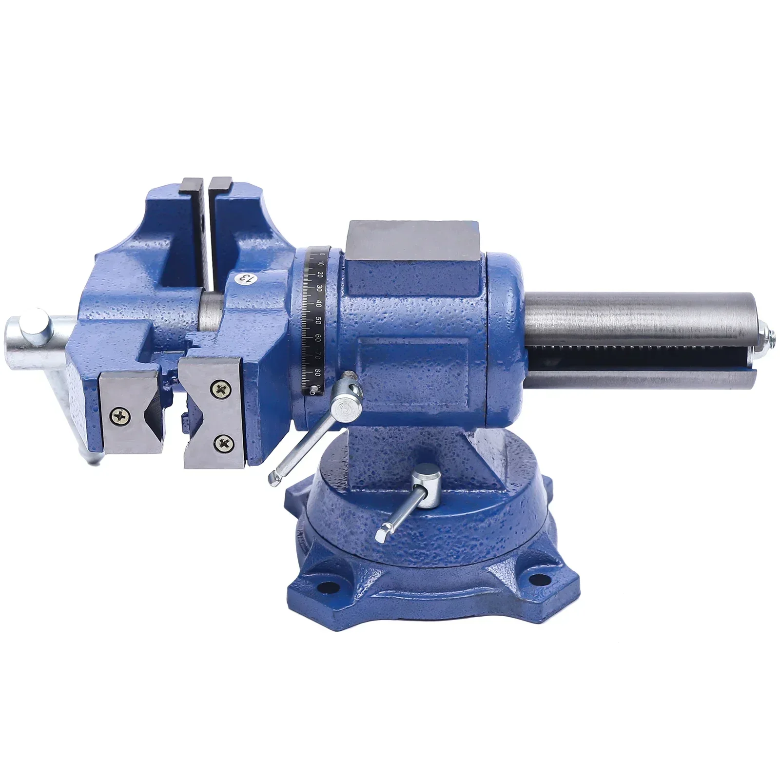 مفك طاولة 4 بوصة، مفك براغي متوازي احترافي قابل للدوران 100 مم، 360 درجة °   دوران نائب متعدد الوظائف الأزرق