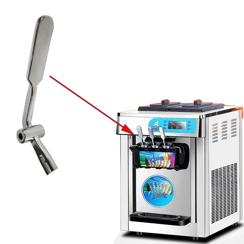 Soft Ice Cream Machine Stainless Steel Handle Ice Cream Maker Part Alloy Handle Ice Cream Machine Part For