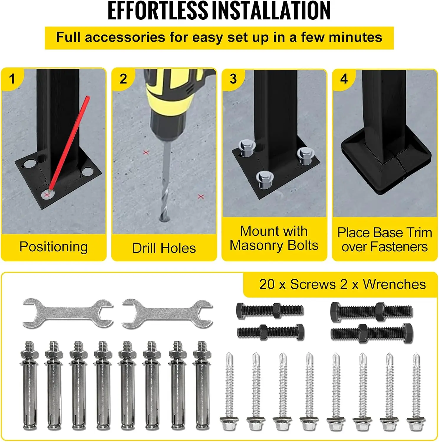 درابزين للخطوات الخارجية، تناسب 1 أو خطوتين درابزين الدرج الخارجية، قوس # 1 درابزين من الحديد المطاوع، درابزين الشرفة المرنة