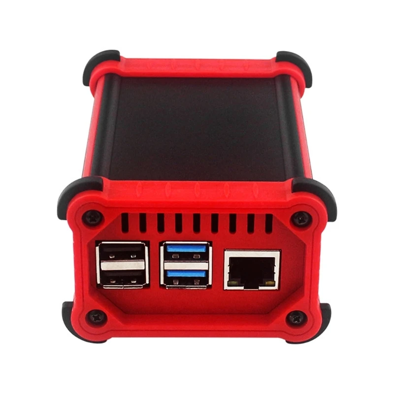 Алюминий с охлаждающим вентилятором, радиаторы, вентиляционное отверстие, анти-падающая коробка для RPi 4B