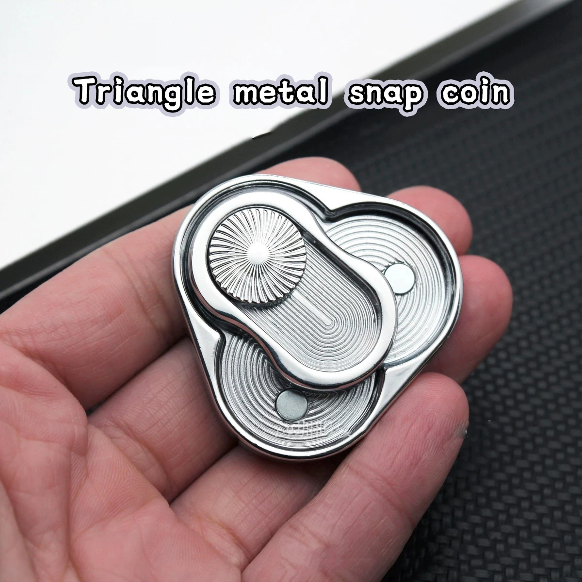 Driehoek Fidget Slider Volwassen EDC Metalen Fidget Speelgoed ADHD Hand Spinner Magnetische Push Slider Angst Stress Volwassen Geschenken