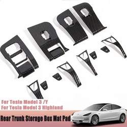 For Tesla Model 3 Y Window Door Pull Handle Lift Switch Button Frame Cover Trim Sticker Panel Model 3 Highland 2024 Accessories