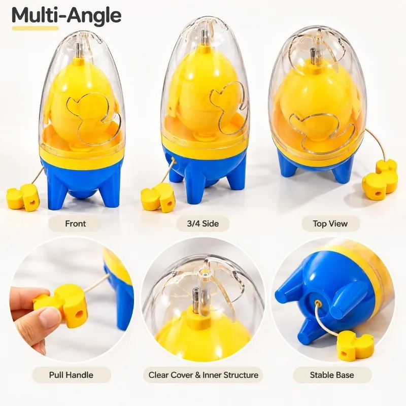 Multifunctional Manual Egg Stirrer Food Safe Hand Operated Baking Mixer Egg Shell Separation Drawstring Gadget