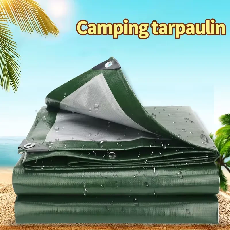 Large Tarp 5x4 4x3m Heavy-Duty Thicken Tarpaulin Waterproof Rain Cover Outdoor Garden Backyard Awning Camping Canopy Sun Shelter