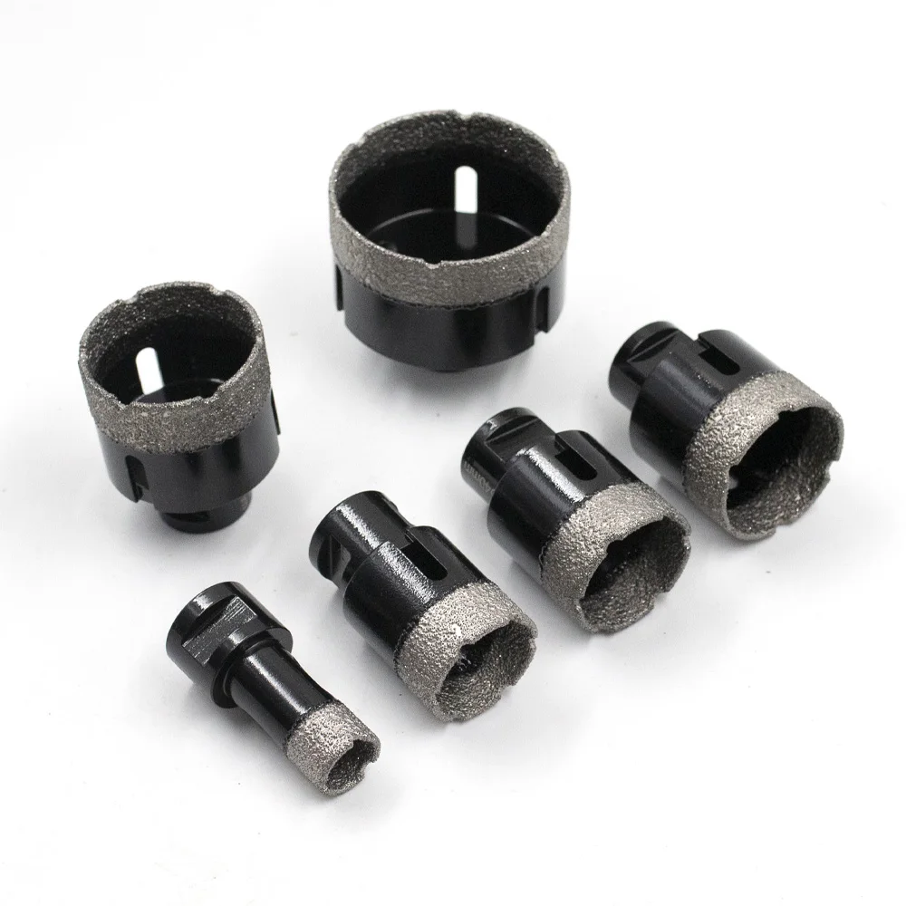 Imagem -02 - Thread Dry Vacuum Brazed Diamante Drilling Bit Porcelain Cup Saw Azulejo Granito Mármore Pedra Buraco Saw Angle Grinder Tools 1pc M14