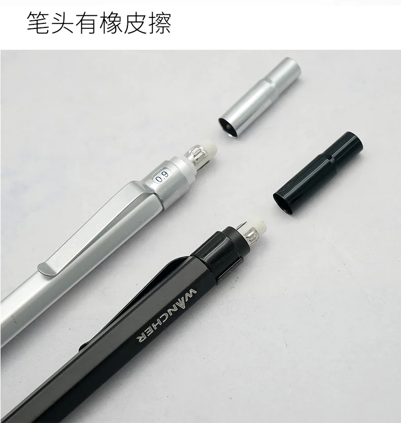 Automatischer Bleistift aus Metall, einziehbar, lange Nadelspitze, Handmalerei, Zeichnung, Taschenstift, 0,3/0,5/0,7/0,9/1,3/2,0 mm, Skizzieren, Kunst – Detail 4