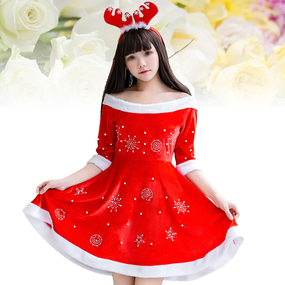 

Рождественская шляпа, комплект платья, детский удобный материал, яркие цветные костюмы для выступлений, одежда для сценического шоу, рождественская вечеринка, праздничный подарок