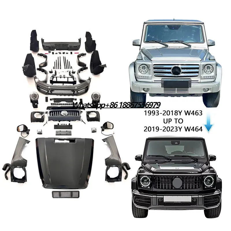 1993-2018y W463 G63 G500 Old to New W464 G63 Car Body Kit Auto Body Parts Bumpers Accessories for Mercedes benz G Class