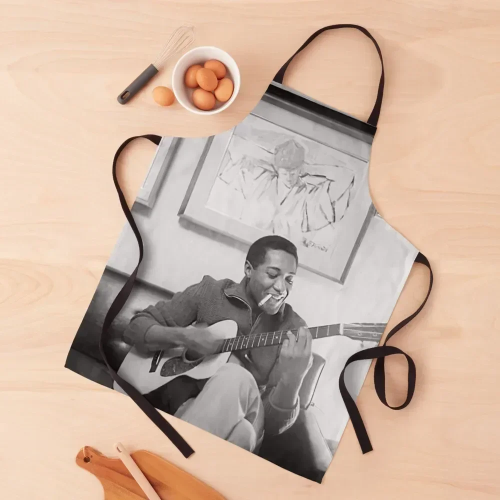 Sam Cooke Playing Guitar Apron Hairdresser All For Kitchen And Home Apron