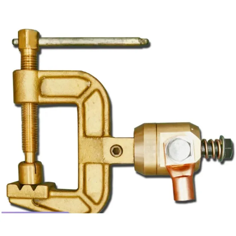 Heavy‑Duty C‑Type Welding Earth Clamp 360 Degree Rotation Full Copper Grounding Pliers For Pressure Vessel Welding