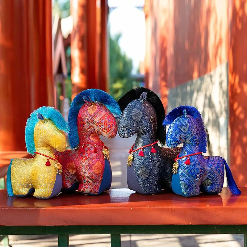 15/20/25cm Traditional Styled Horse Plush Toy - Rich Fabric, 2026 Year of the Horse Mascot - Ideal Festival Gift