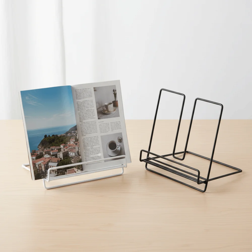Simple Folding Magazine Reading Stand Stable Structure Detachable Desktop File Holder Multi-Purpose Non-slip