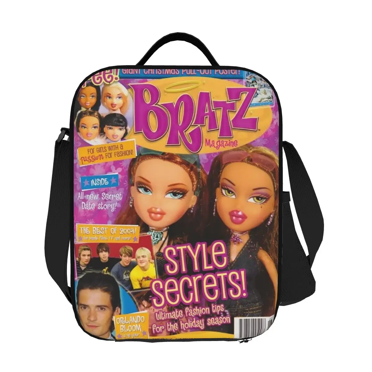 

Пользовательские Bratz Rock Angelz термоизолированные сумки для обеда женские мультяшные анимационные многоразовые контейнеры для обеда для путешествий коробка для еды Bento