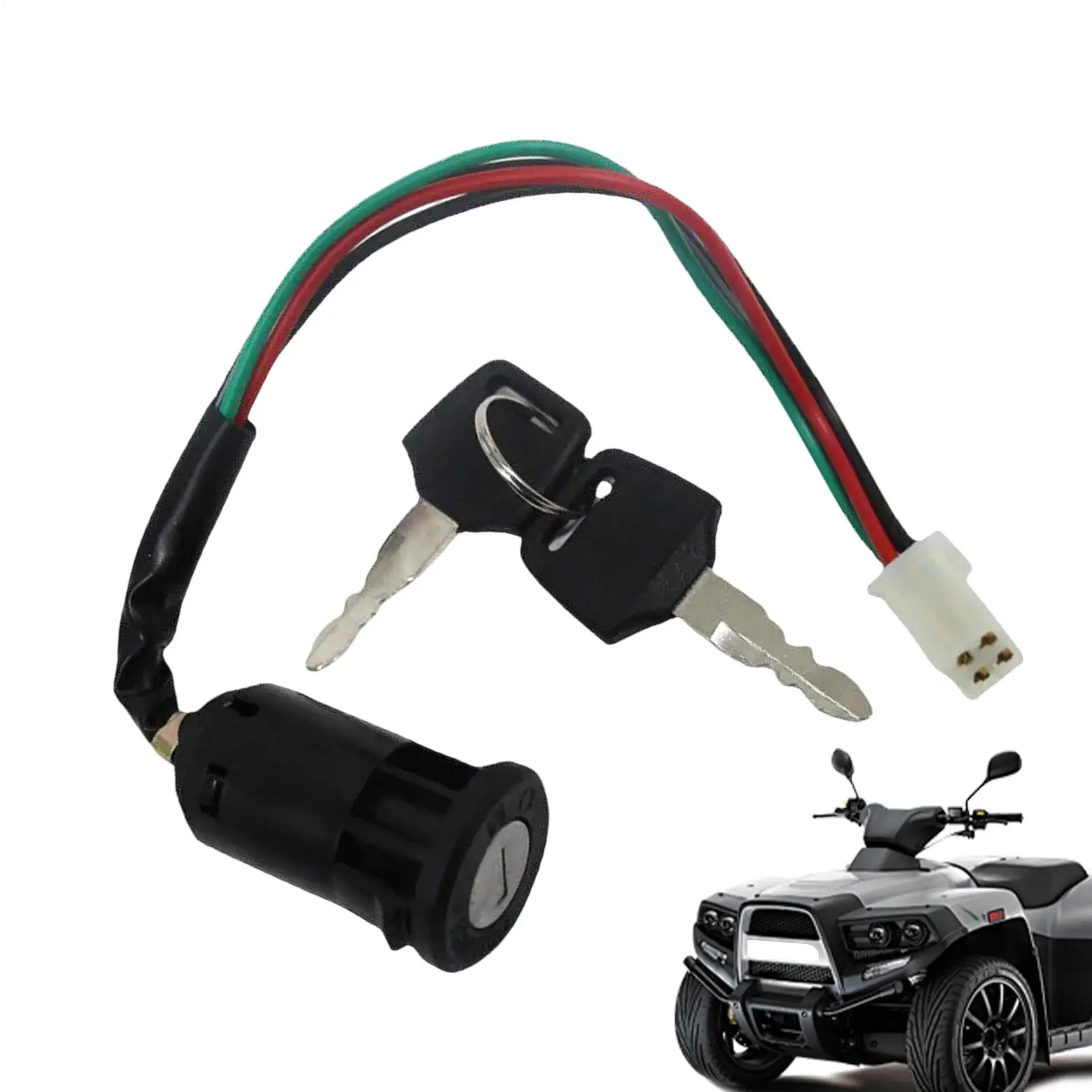 Ignition Switches With Key Waterproof Ignition Key Female Switches Lock Dustproof Plug Automotive Accessories Replacement