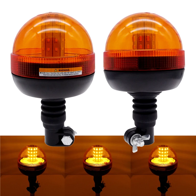 Universal 1 Pcs Yellow Rotating Strobe Light Car Roof Signal Lamp Warning Light Emergency Tractor Trailer Boat SUV Fire Engine