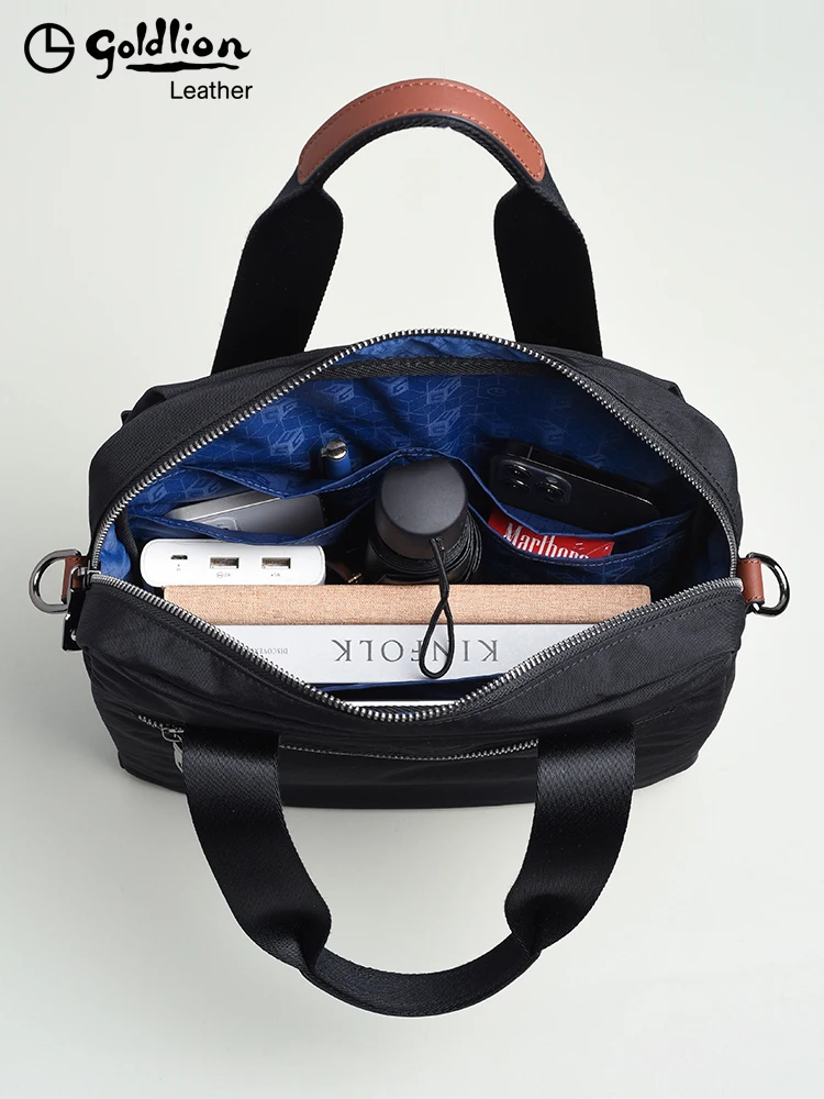 Original Goldlion Luxury Designer New casual canvas men's vertical one-shoulder oblique straddle Oxford cloth men's bag tide