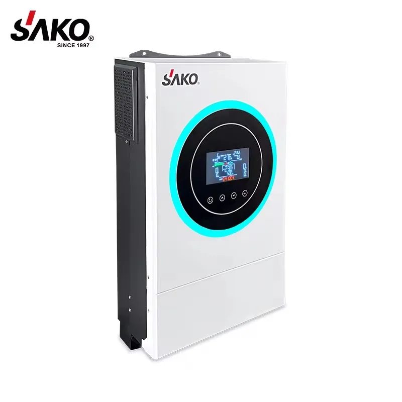 Imagem -03 - Inversor Solar Híbrido Sako Off-grid e On-grid Mppt 120a Carregador ac Entrada pv 60450vdc Trabalho sem Bateria 4.2kw 24v