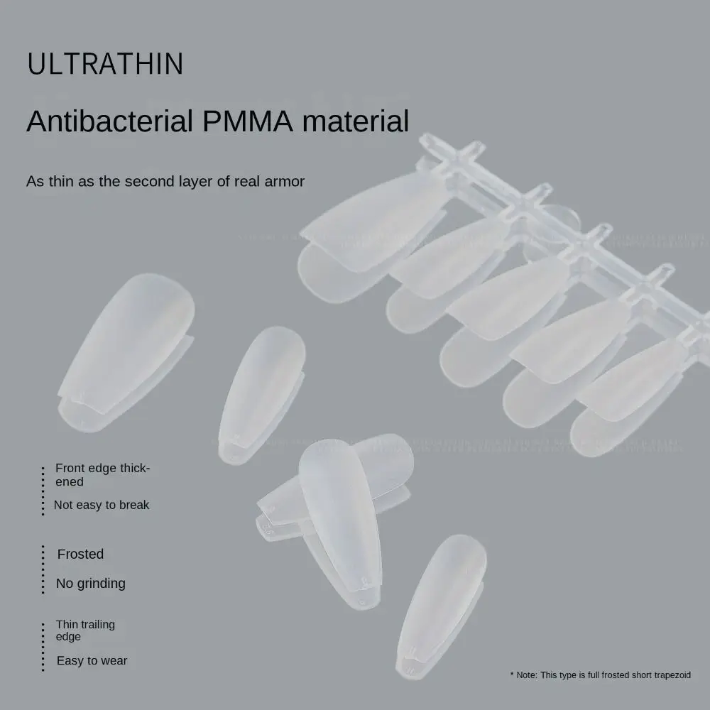 100pcs Nail Tips Traceless Coffin Clear Fake Nail False Nails Press on Nails Acrylic Super Soft