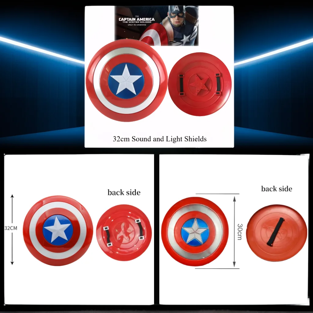 32cm Tarcza Kapitana Ameryki Zabawka Avengers Cosplay Figurki Akcji dla Dzieci Rekwizyty na Halloween Karnawał Prezent