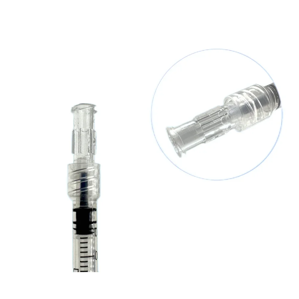 Leak proof double helix medical sterile Luer lock adapter for syringe connectors