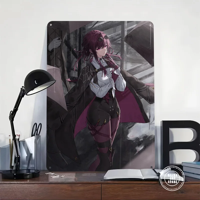 Kafka Honkai Star Rail Poster Customized Vintage Metal Signs Wall Art Retro Tin Plaque for Modern Home Decoration Ornaments Room
