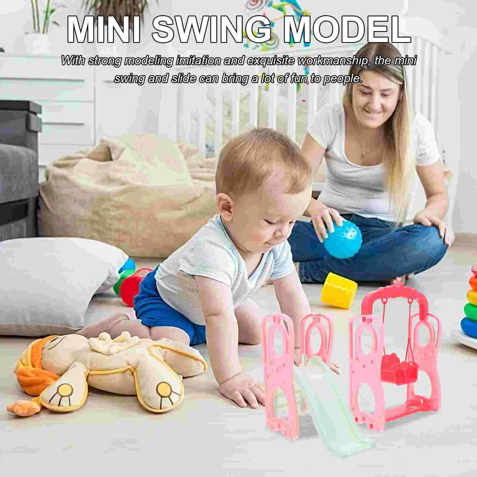 Swing Slide Toy Pet Toys House Decor Baby Mini Swings Abs Accessories Prop