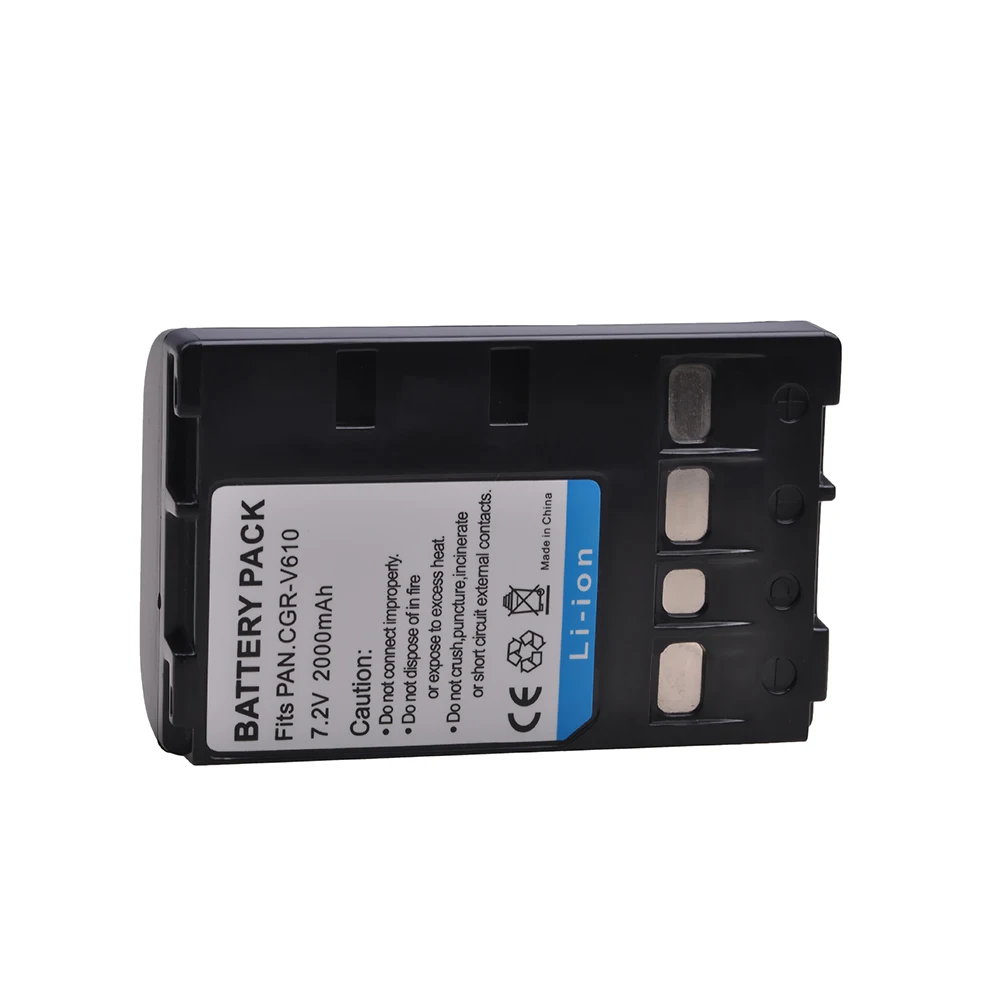 2000mAh CGR-V610 Bateria CGR V610 battery for Panasonic NV-RX14, NV-RX18, NV-RX24, RX37, RX18B, RZ10, CGRV610 battery