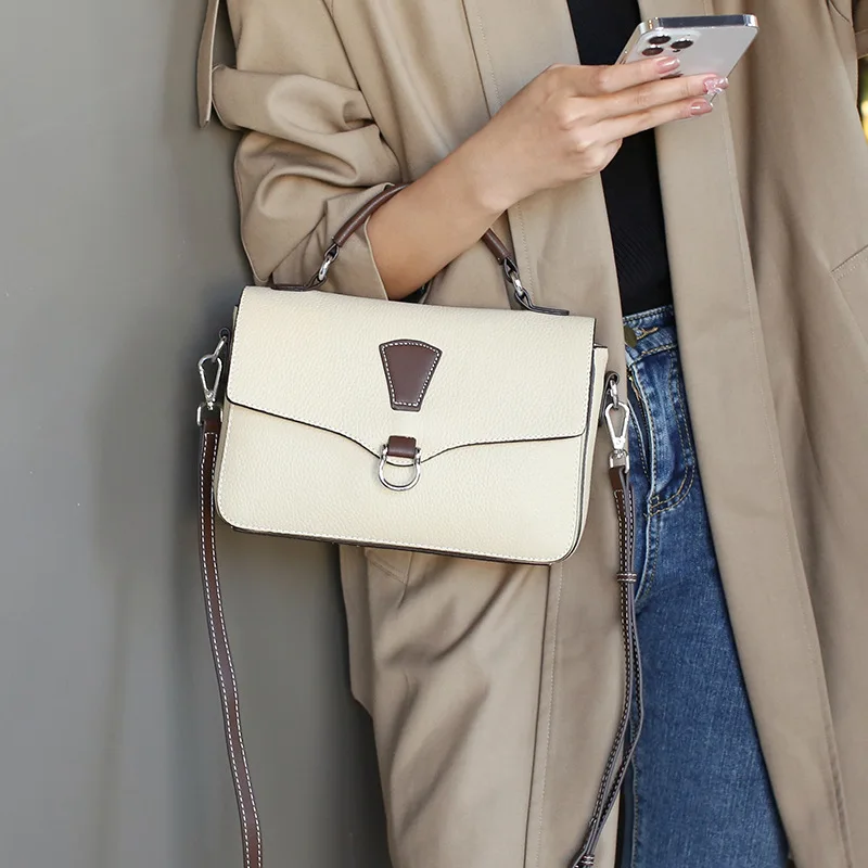 Fashion Lady Genuine Leather Flap Handbag Multi-Function Cross-body Messenger Bags For Female Casual Women Shoulder Bags New