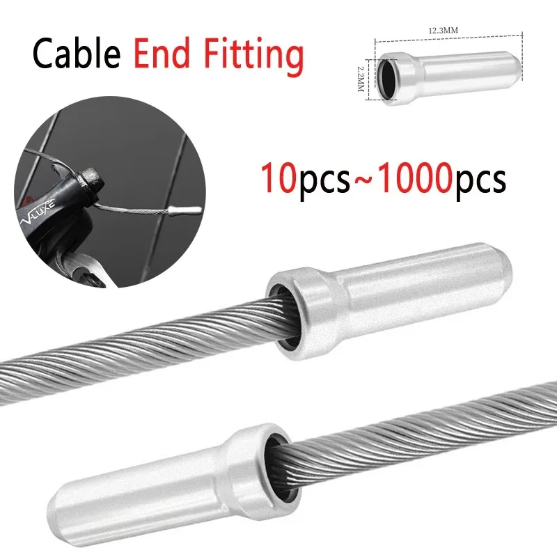 دراجة كابل نهاية 10-1000 قطعة تركيب سبائك الألومنيوم كابل نهاية قبعات دراجة الفرامل Derailleur شيفتر قبعات العقص نصائح الدراجات أجزاء #4